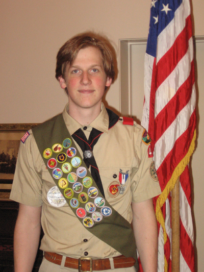 Recent Eagle Scout Douglas Patterson