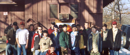 Cabin Campout, BSA Camp Lowden, February 22, 2004.  Photo by Ken Gallagher.